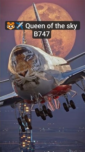 Queen of the Sky B747 Tiger Livery Over Dubai 🐯✈️ | Epic Flyover #shorts