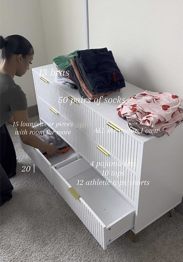 Perfect 7-Drawer White and Gold Dresser for Organization