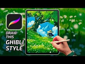 PROCREATE LANDSCAPE DRAWING Ghibli Style Real-Time Process