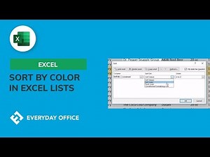 Sorting by Color in an Excel List
