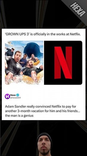 'GROWN UPS 3' is in the works🔥#movie #adamsandler #netflix