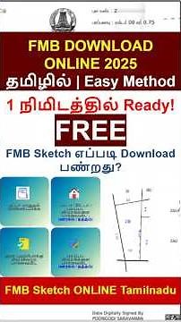 FMB Sketch Download Online 2025 | Tamil | Patta Chitta | Land Details Online | TN Land Records #2025