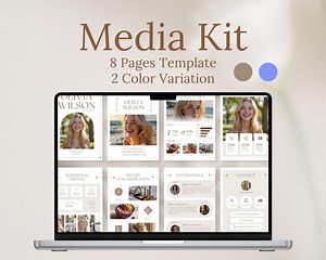 Minimalist Influencer Media Kit Template | Editable in Canva | Clean PDF Download - Etsy Canada