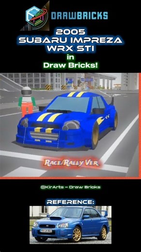 Draw Bricks | Subaru Impreza WRX STI (2005) build! #drawbricks #automobile