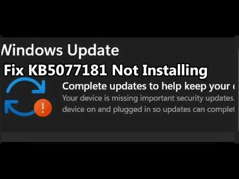 How to Fix Windows 11 Update KB5077181 Not Installing – Error 0x800f0922 & 0x80240069