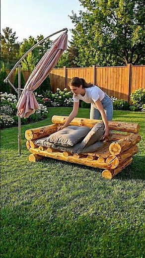 I Built a $800 Log Sofa Set 😳🪵🛋️ (USA DIY Outdoor Furniture)