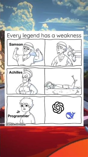 🥶 Programmer: Every Legend Has A Weakness💀😂😂😂😂 #programming #coding #funny #memes #ai #trending