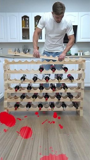 HOMCOM Wood Wine Rack 72 Bottles Holder 6 Tier Stackable Storage Stand