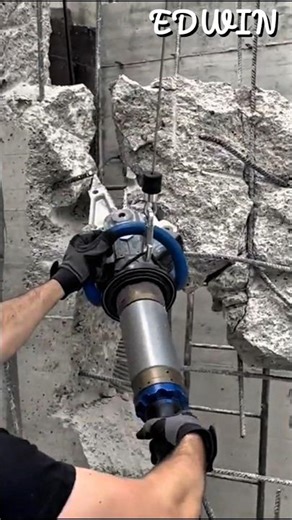 Powerful Tool for Demolition of a Reinforced Concrete Wall