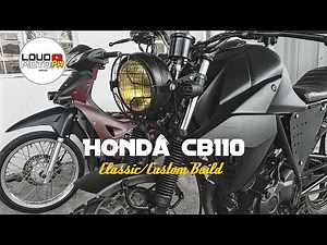 Honda CB 110 | Classic/Scrambler | Custom Build (Matte Black) by Loudmoto