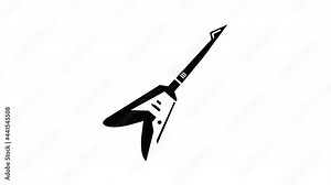Electric guitar icon animation simple best object on white