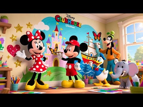 Minnie Mouse Painting Party 🎨 | Fun Colors & Art Adventure at the Clubhouse | Kids Story