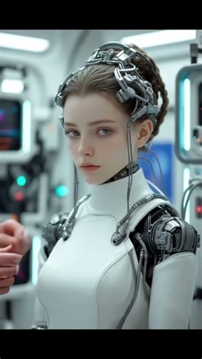 "Photorealistic Android Girl in Robotics Lab — Ultra-Detailed 8K Showcase"#humanoid