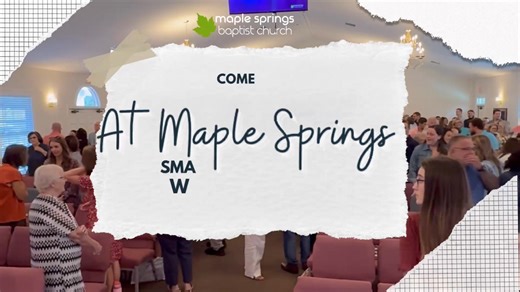 1.3K views · 11 reactions | Come and join us tomorrow!! We'd love to have you be part of our family! Small groups at 10am; worship at 11am. | Maple Springs Baptist Church | Facebook