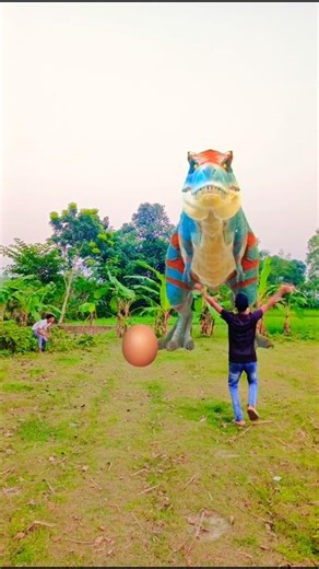 dinosaur VS Human😱#shorts #funny #dinosaur #creatorruhid