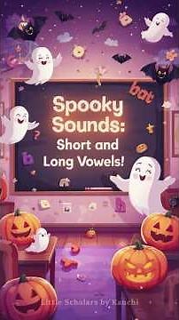 Spooky Sounds | Short & Long Vowels for Kids | Halloween Phonics fun #halloween #phonics