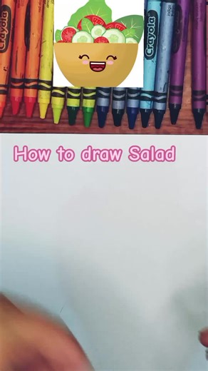 Cómo dibujar una ensalada fácilmente