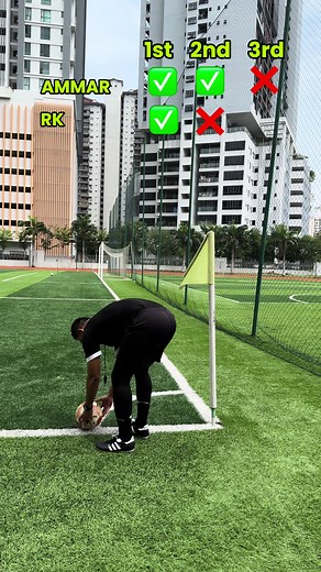 Corner kick challenge! @Ammar De Maestro @Nasseb Ali #football #footballchallenge
