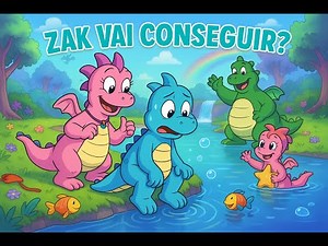 Historinhas de Dragões: Zak Aprende a Nadar 🌊🐉 | Superando o Medo com Coragem e Amizade!