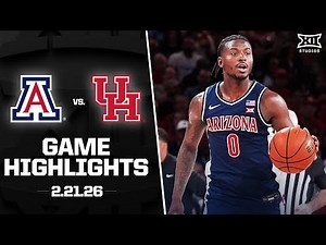 #4 Arizona vs. #2 Houston Game Highlights | 2025-26 Big 12 Men’s Basketball