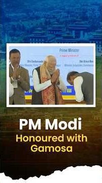 Assam CM Himanta Biswa Sarma felicitates PM Modi with the traditional Gamosa