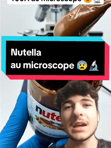Du Nutella au microscope 😰🔬 #microscope #analyse #nutella #sucre