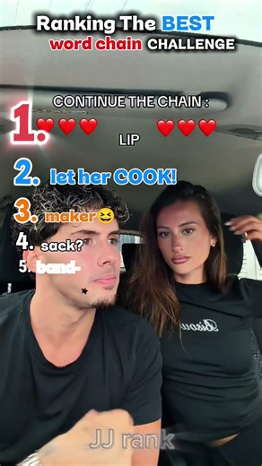 Ranking word chain CHALLENGE! The last one was 🫨#shorts #wordgame