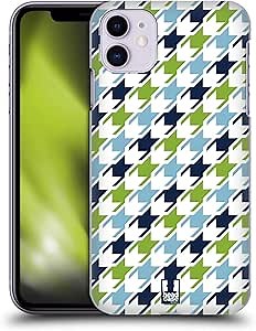 Head Case Designs Sea Houndstooth-Patterns Hard Back Case Compatible with Apple iPhone 11