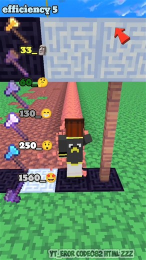 all axe efficiency 5 VS stripped acacia wood #minecraftshorts