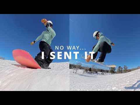 POV You Finally Hit Your First Snowboard Jump