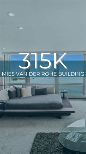 Laricy Chicago Properties on Instagram: "$315K Iconic Mies van der Rohe Building 1 bed | 1 bath For $315K not only do you get to live in one of Chicago’s most architecturally significant buildings, but you get 8 LAKE FACING WINDOWS with both north and east views. This 1 bed 1 bath unit has everything you’re looking for. Views, style, ideal streeterville location, building amenities, and MORE! When you’re looking at Navy Pier fireworks this weekend, picture what it would be like to be watching th