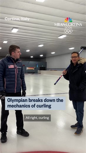 NBC News' Gadi Schwartz gets on the ice with Team USA's Danny Casper to break down the mechanics of curling in just two minutes. | NBC News