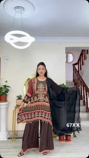 Premium crepe party wear garara | Ruby's Collection