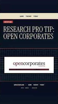 Research Pro Tip: OpenCorporates
