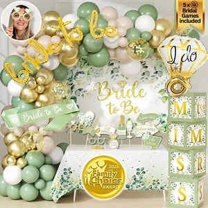 Engagement, Bridal Shower Party Decorations Sage Green Includes Balloon Arch, Boxes, Props, Etc - Sage Green Bachelorette Party - Etsy