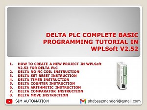 COMPLETE BASIC PROGRAMMING OF DELTA PLC TUTORIAL IN WPLSoft V2.52 #tutorial BY @SIMAUTOMATION