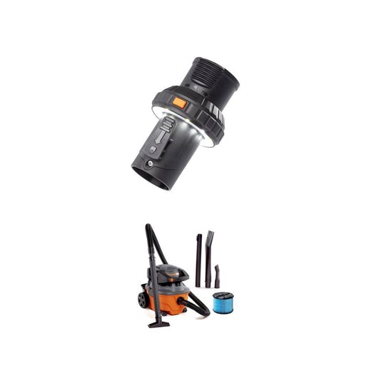RIDGID 1-7/8 in. LED Lighted Vacuum Attachment and 4 Gal. 6.0 Peak HP Wet Dry Vac Combo - The Home Depot