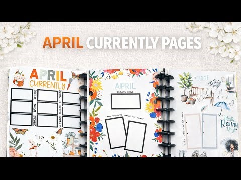 APRIL CURRENTLY PAGES 🌸 Cozy Spring Planner Setup | Plan With Me