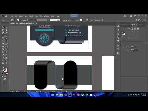 business card design in Adobe Illustrator. Growbiggerofficial
