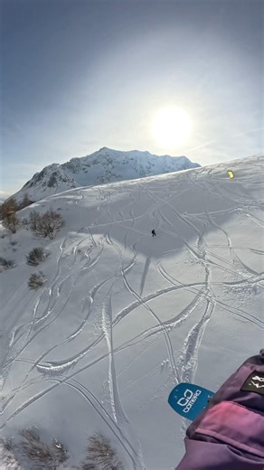 SNOWKITE FLIGHT 🏔️🏂🪁 #kite #snowboarding #flight #fly #flying #airtime #snowkiting #fullsend