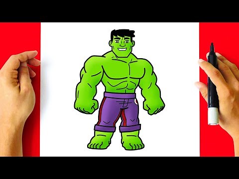 Como DESENHAR o HULK - Como DIBUJAR a HULK - Fácil