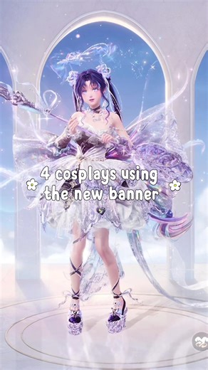 4 cosplays using the new banner: Dreamtime Bestowed 💓💓 of course I had to do sailor moon 🌙 chibiusa’s alter ego black lady is also possible now because of the new hair!! 🩷🖤 and i did the last two for fun haha 🍓🐱 also this toodles outfit mogs my old toodles outfit from last year LMAO 🤭🤭 #infinitynikki #uncrownedheart #infinitynikkioutfit #sailormoon