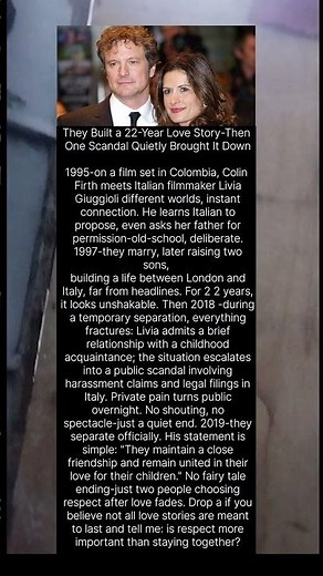 Colin Firth and Livia Giuggioli's 22-year marriage ended after a scandal.#ytshorts