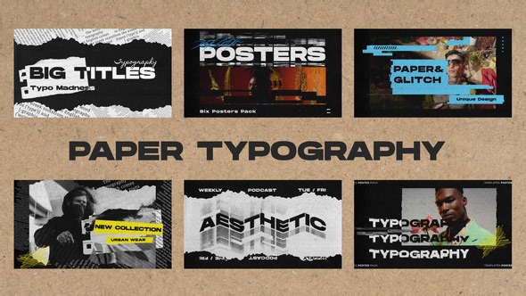 Paper Typography Posters
