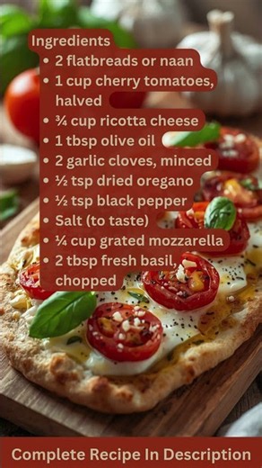 Roasted Tomato Ricotta Flatbread Recipe by What Shall I Cook