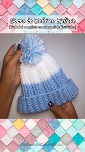 Gorro para bebés tejido a crochet 🩵🌿 #crochet #gorrostejidos #ganchillo | Mundo del crochet