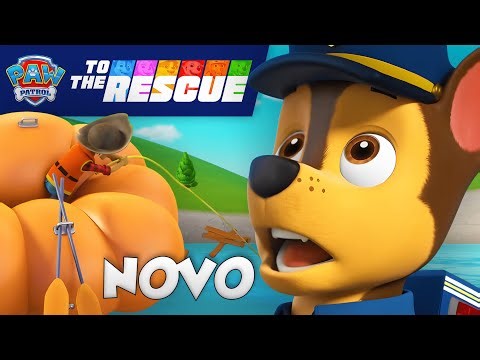 NOVO! O resgate de Chase no bote inflável | PAW Patrol: Ao Resgate | Patrulha Canina PAW Patrol