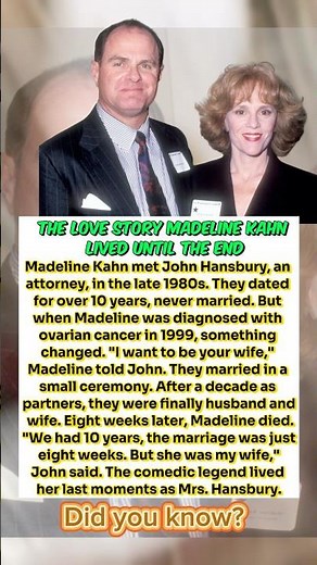 The Love Story Madeline Kahn Lived Until the End