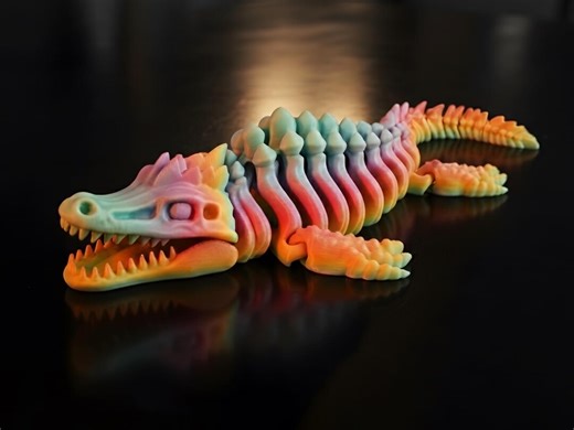 Articulated Skeletal Mosasaurus | 3D Printed Flexi Dinosaur Model | Prehistoric Skeleton Collection - Etsy