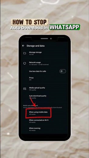 How to stop auto download in WhatsApp